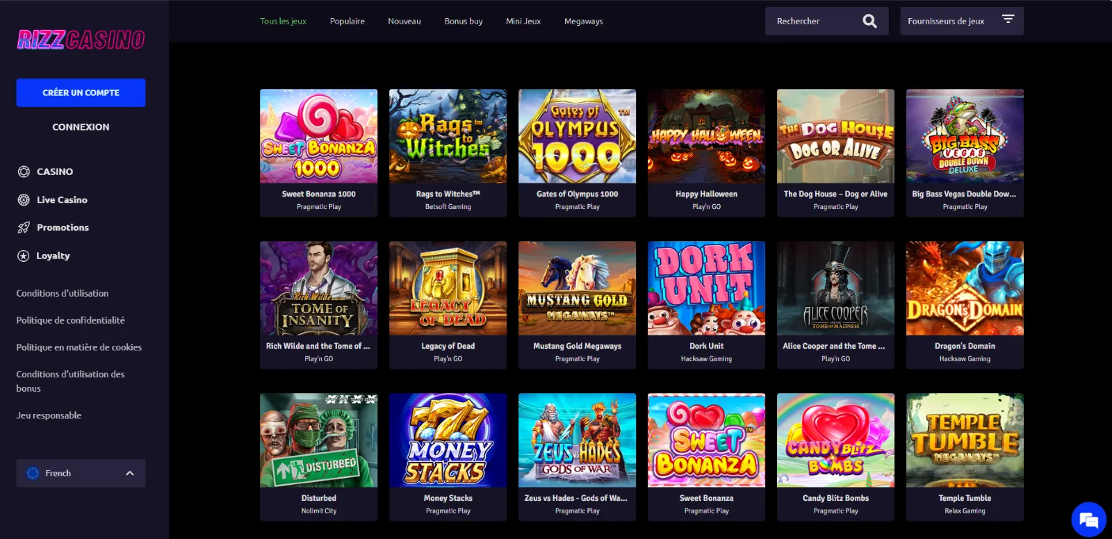 Rizz Casino en ligne Rizz Casino